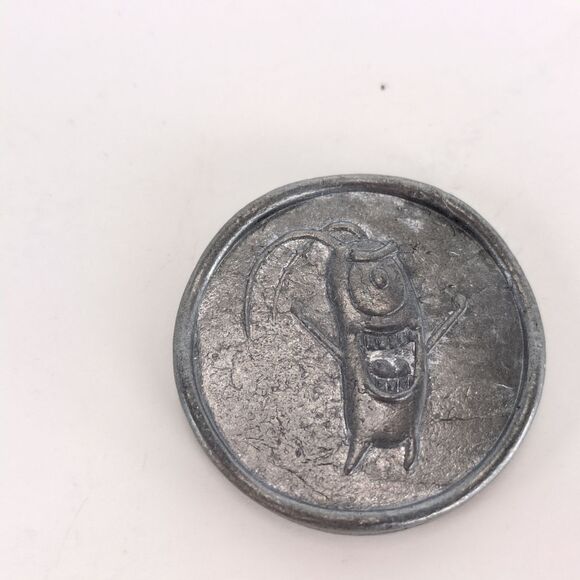 Vintage 2005 Spongebob Squarepants Monopoly Game Tokens Pewter Figurines & Coin - Picture 7 of 8